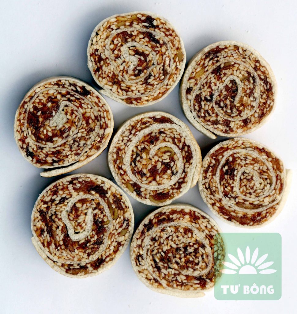 Chuối phồng hạt mè