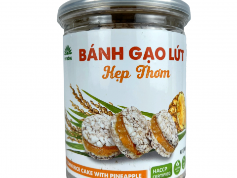 bánh gạo lứt kẹp thơm